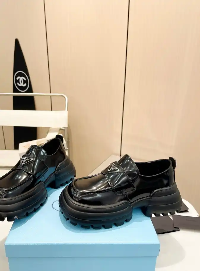 hype Prada Leather Shoes