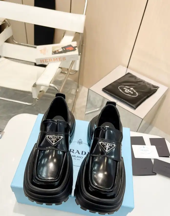 hype Prada Leather Shoes