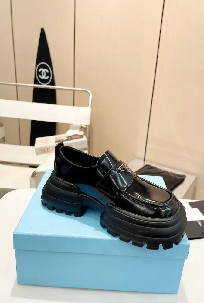 hype Prada Leather Shoes