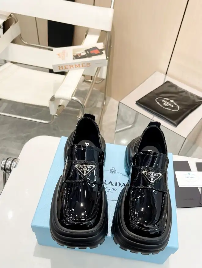 hype Prada Leather Shoes