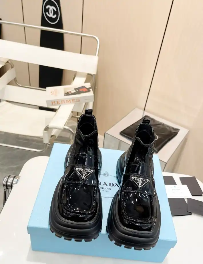 hype Prada Leather Shoes