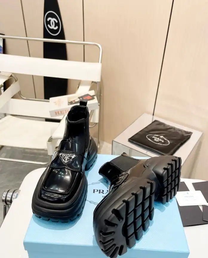 hype Prada Leather Shoes