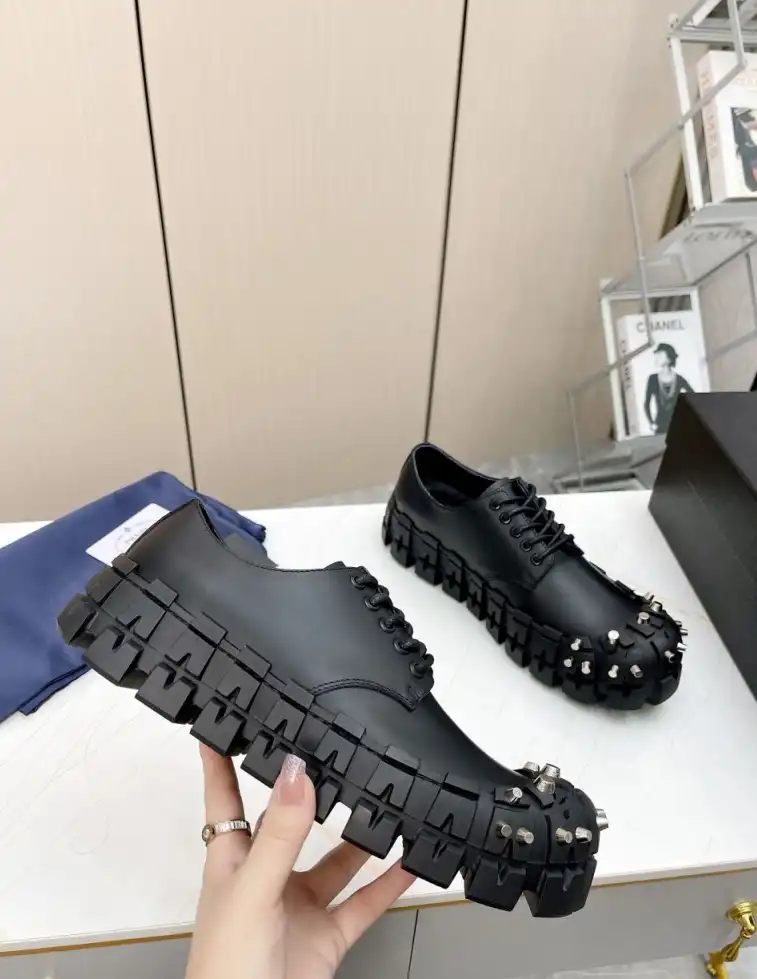 hype Prada Leather Shoes