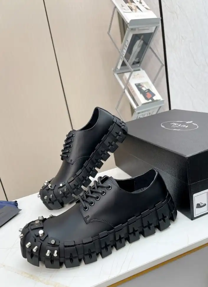 hype Prada Leather Shoes