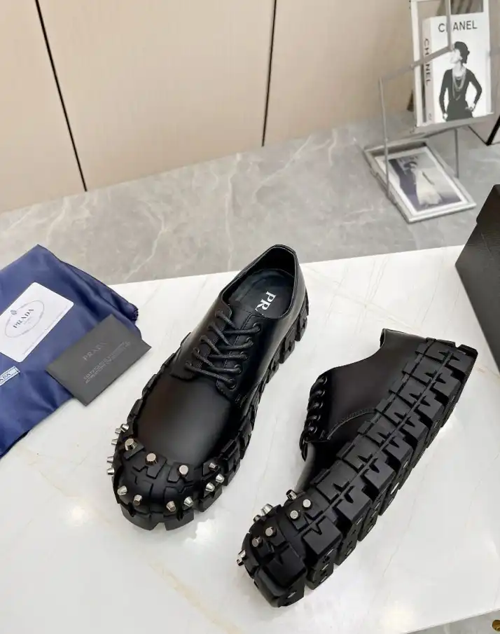 hype Prada Leather Shoes