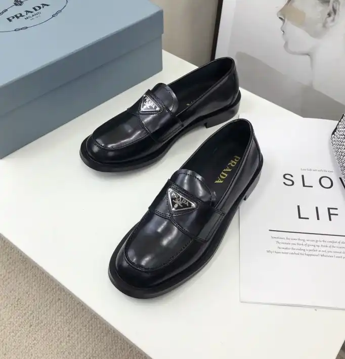 hype Prada Leather Shoes