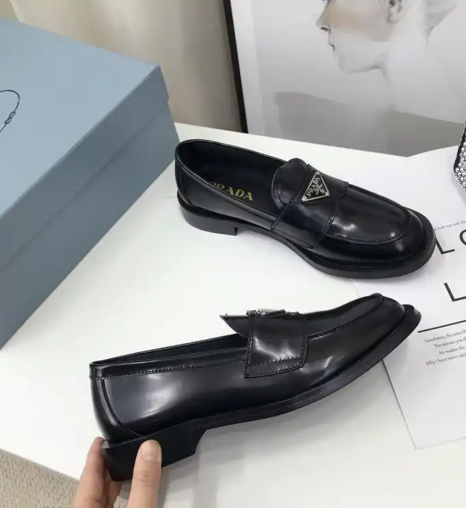 hype Prada Leather Shoes