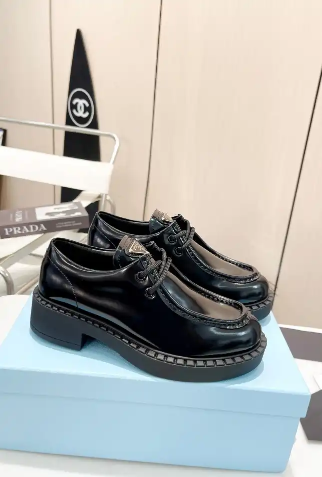 hype Prada Leather Shoes