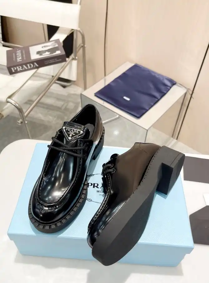 hype Prada Leather Shoes