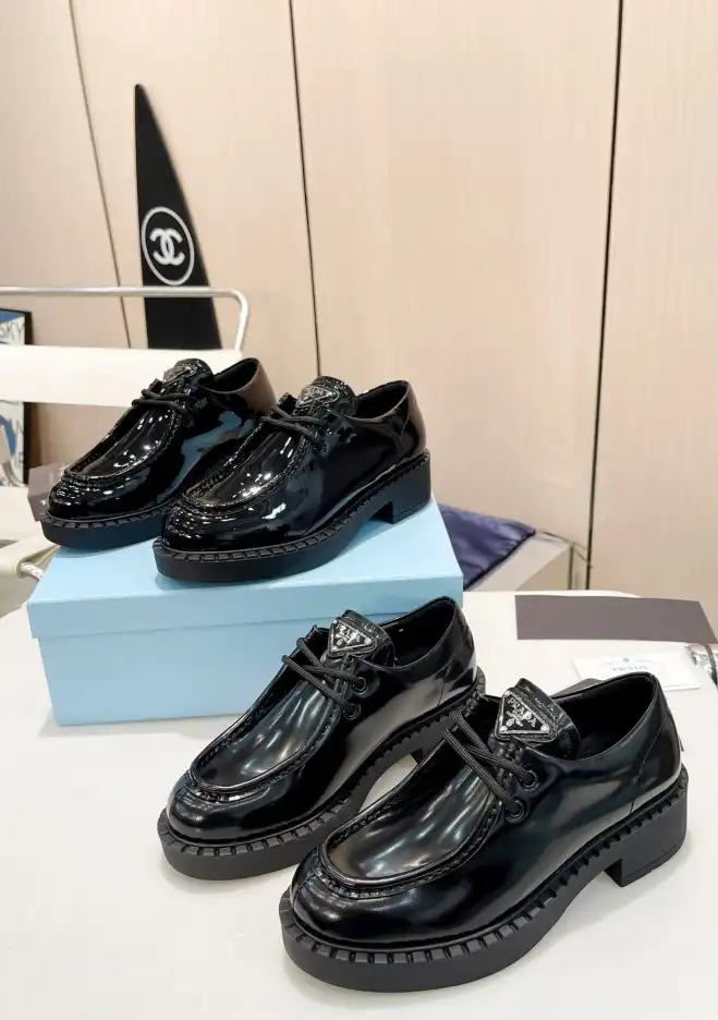 hype Prada Leather Shoes