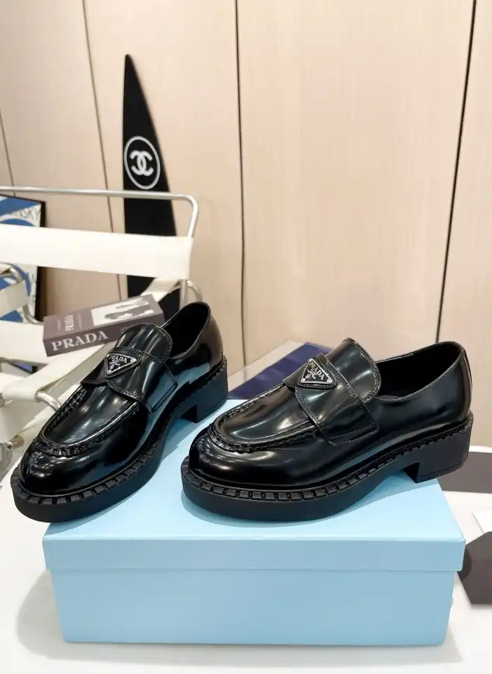 hype Prada Leather Shoes