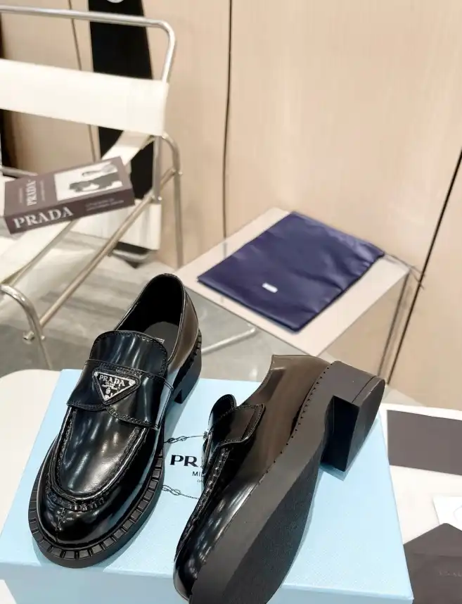 hype Prada Leather Shoes