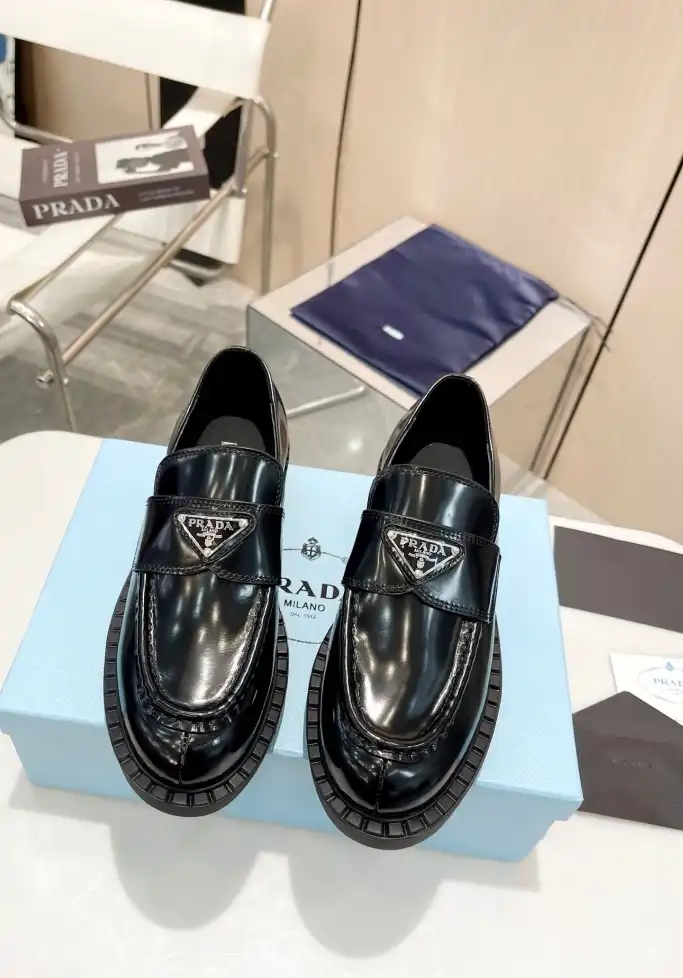 hype Prada Leather Shoes