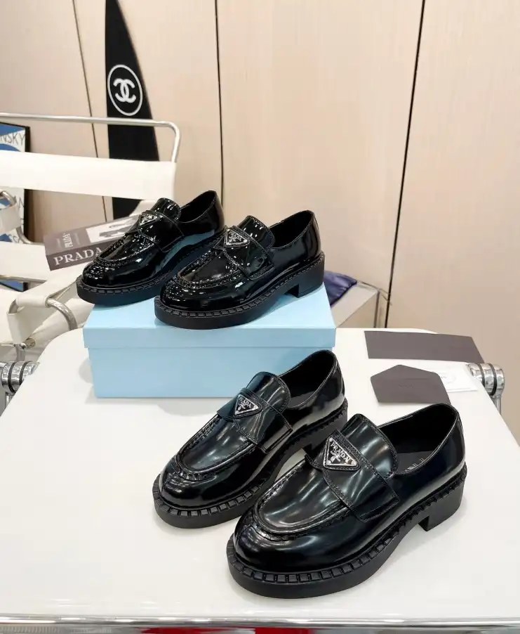 hype Prada Leather Shoes