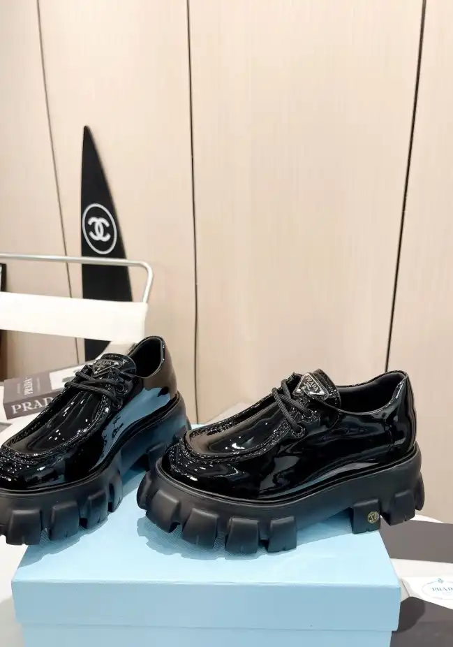 hype Prada Leather Shoes