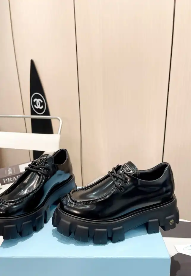 hype Prada Leather Shoes