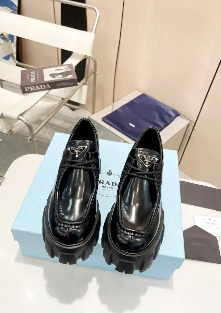 hype Prada Leather Shoes