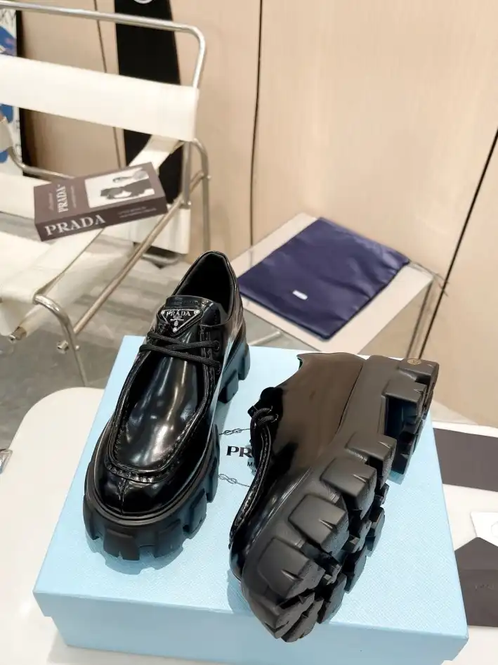 hype Prada Leather Shoes