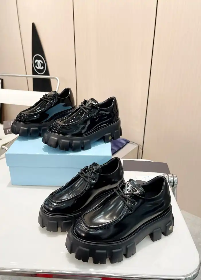 hype Prada Leather Shoes