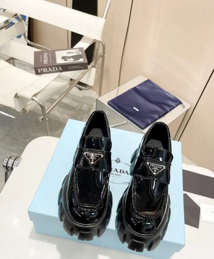 hype Prada Leather Shoes