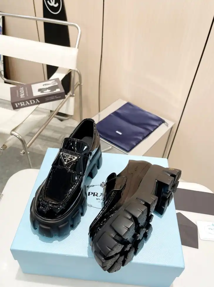 hype Prada Leather Shoes