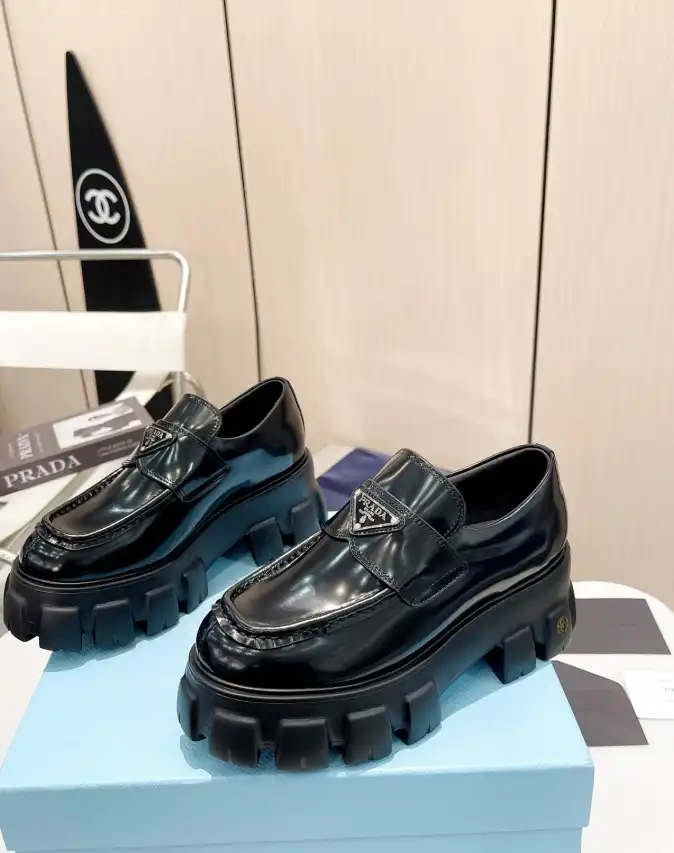 hype Prada Leather Shoes