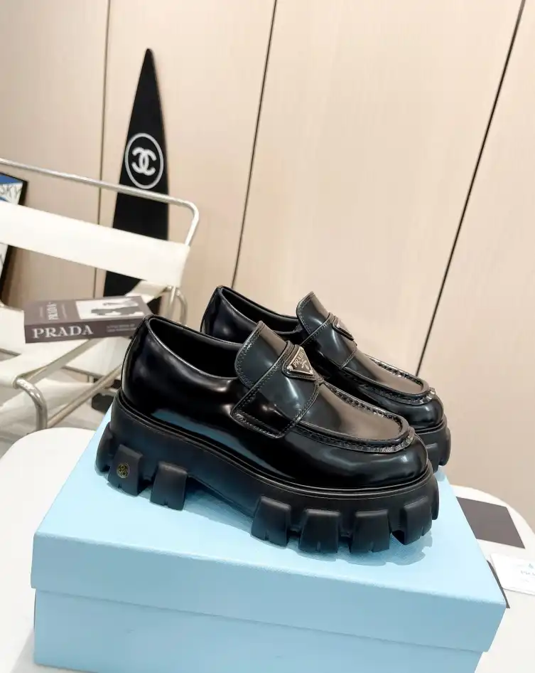 hype Prada Leather Shoes