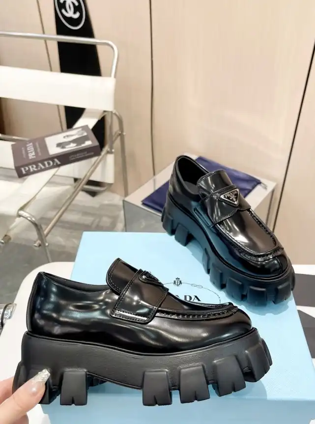 hype Prada Leather Shoes