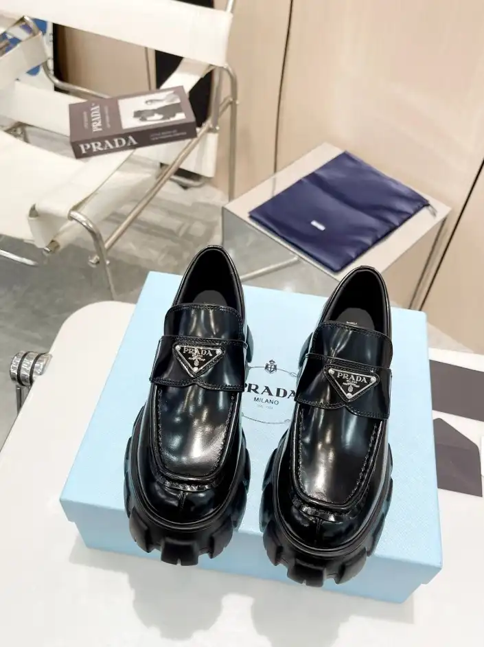 hype Prada Leather Shoes