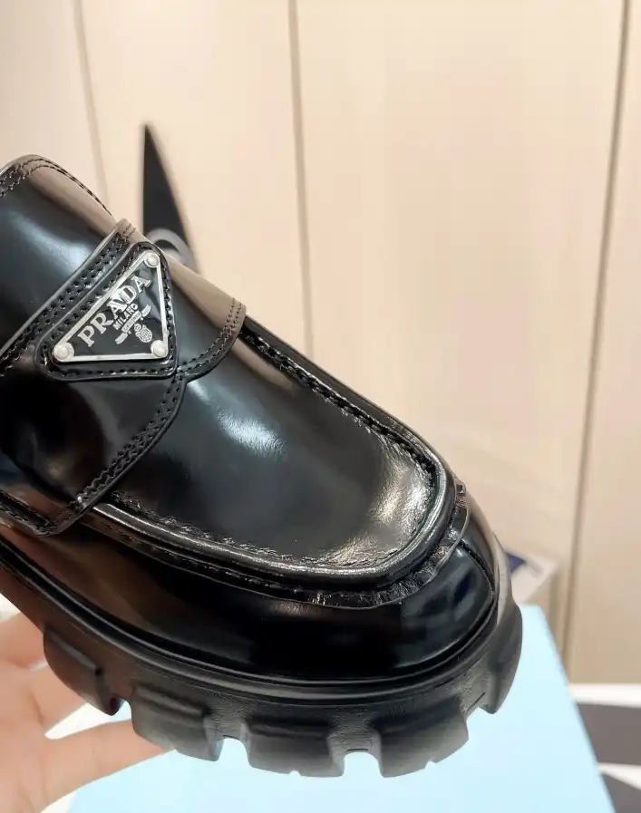 hype Prada Leather Shoes