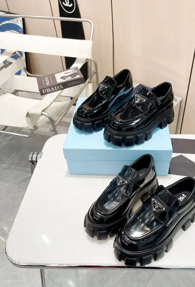 hype Prada Leather Shoes