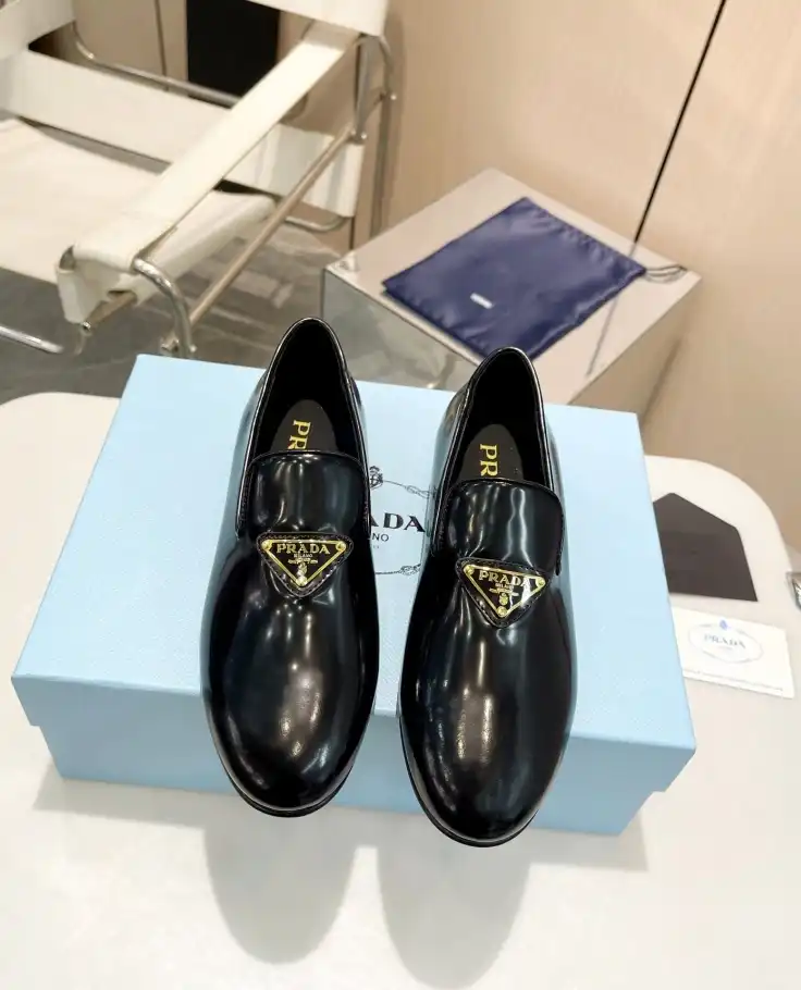 hype Prada Leather Shoes