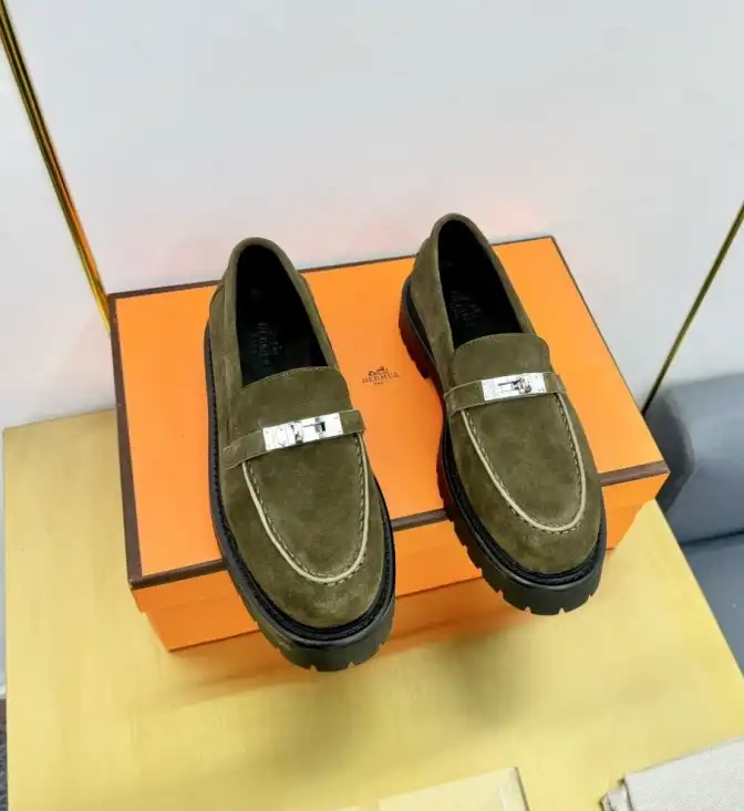 hype Hermes Leather Shoes