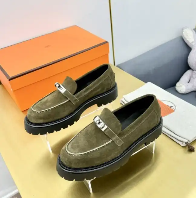 hype Hermes Leather Shoes