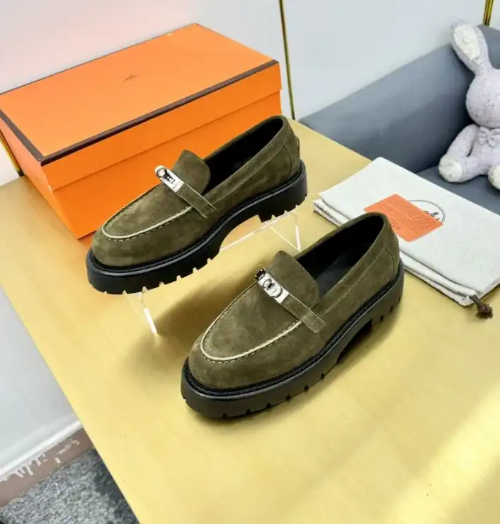 hype Hermes Leather Shoes