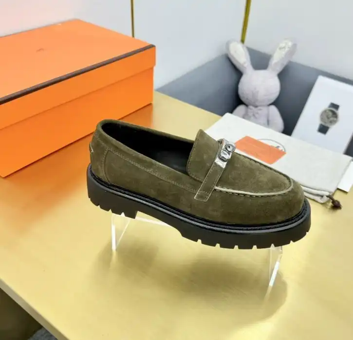 hype Hermes Leather Shoes