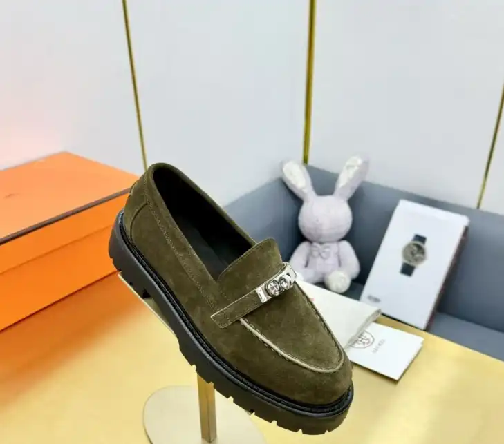 hype Hermes Leather Shoes