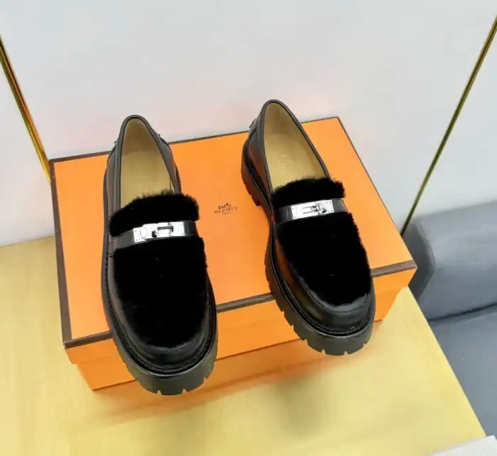 hype Hermes Leather Shoes