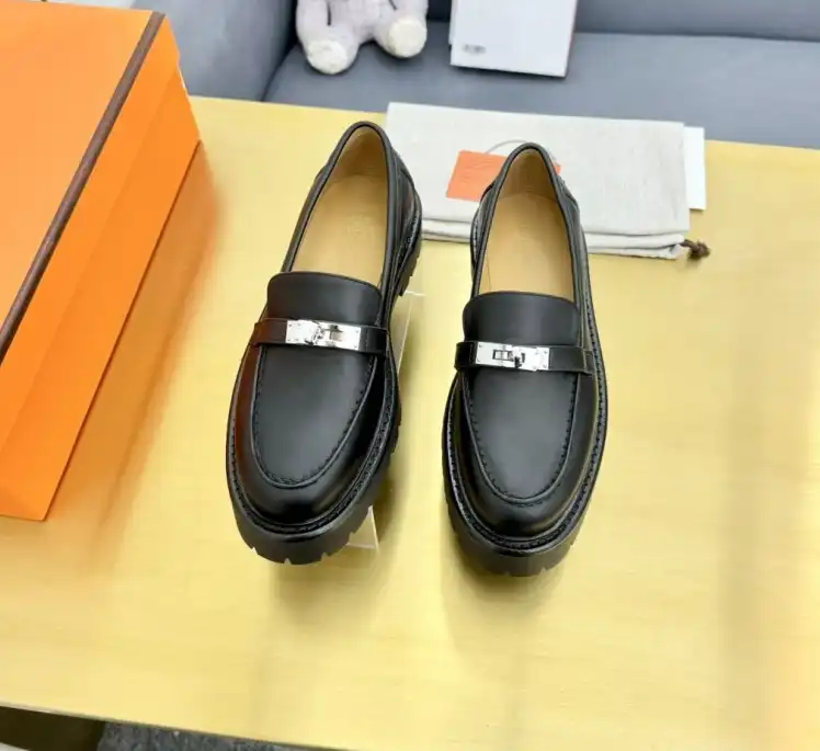 hype Hermes Leather Shoes