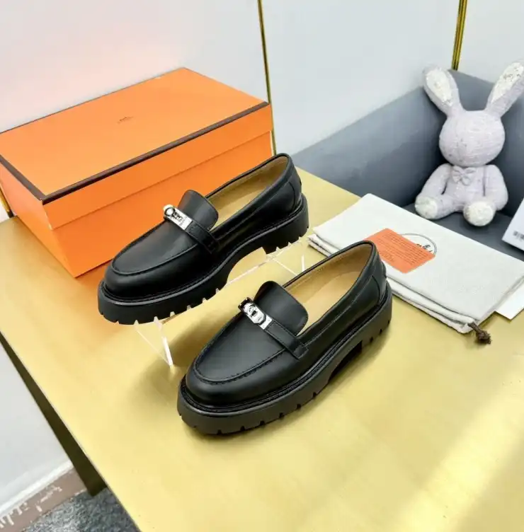 hype Hermes Leather Shoes