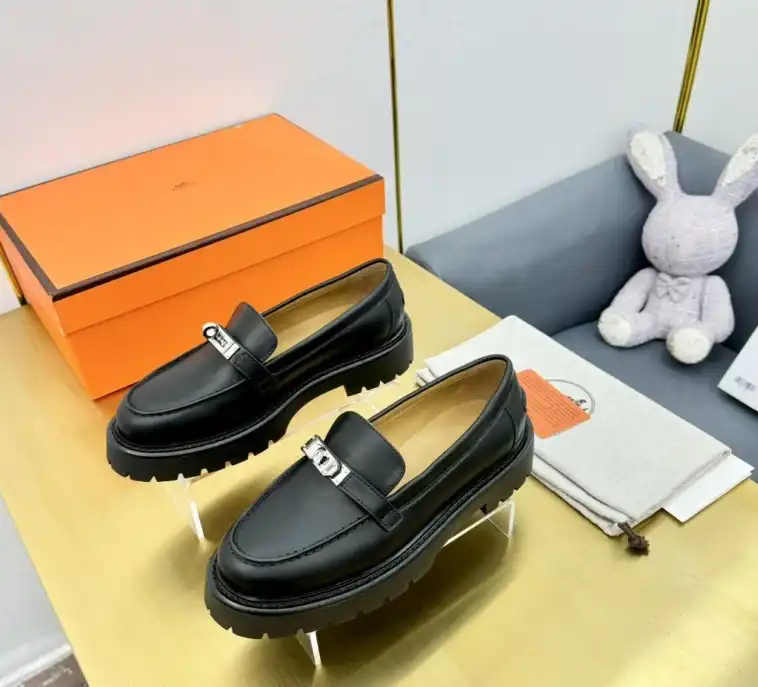 hype Hermes Leather Shoes