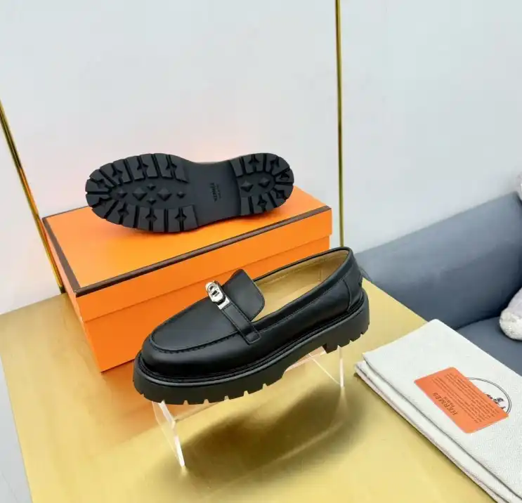 hype Hermes Leather Shoes