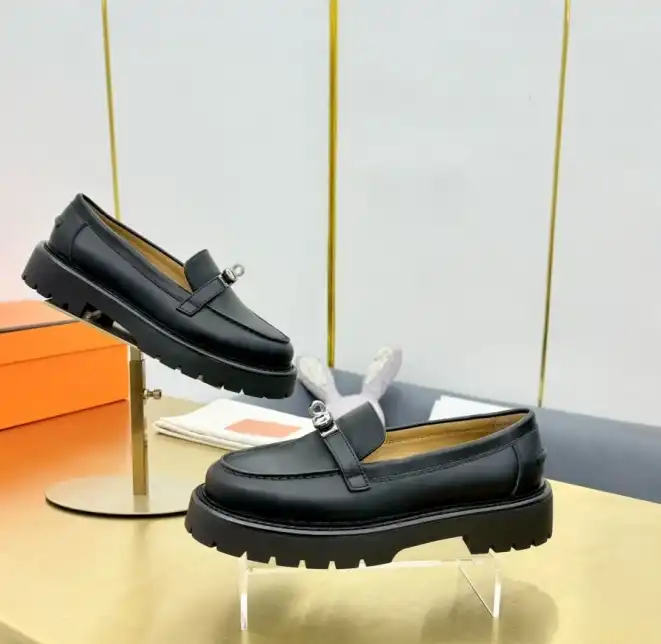 hype Hermes Leather Shoes