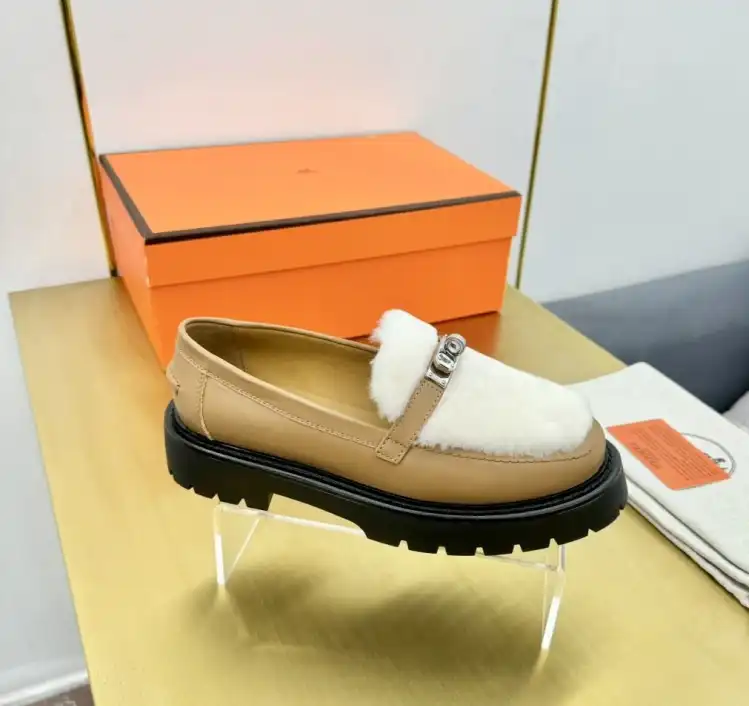 hype Hermes Leather Shoes