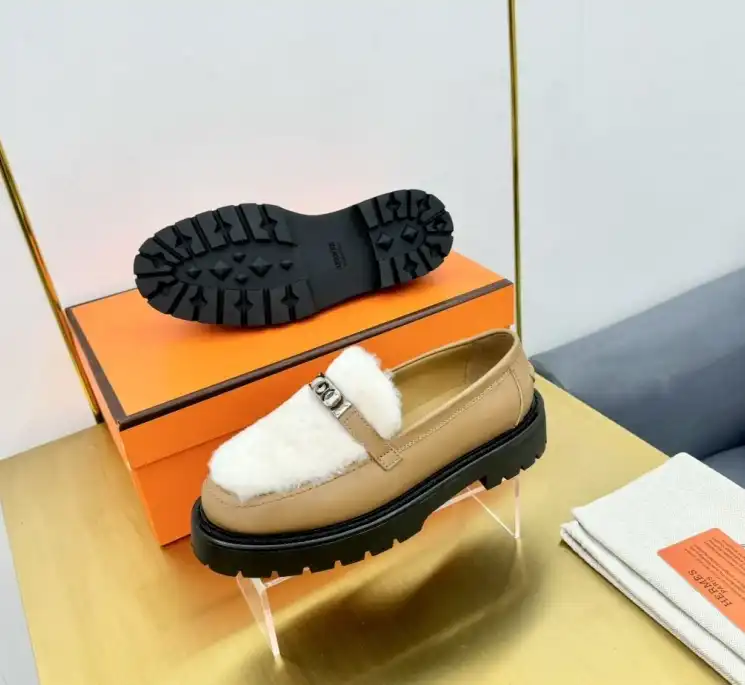 hype Hermes Leather Shoes