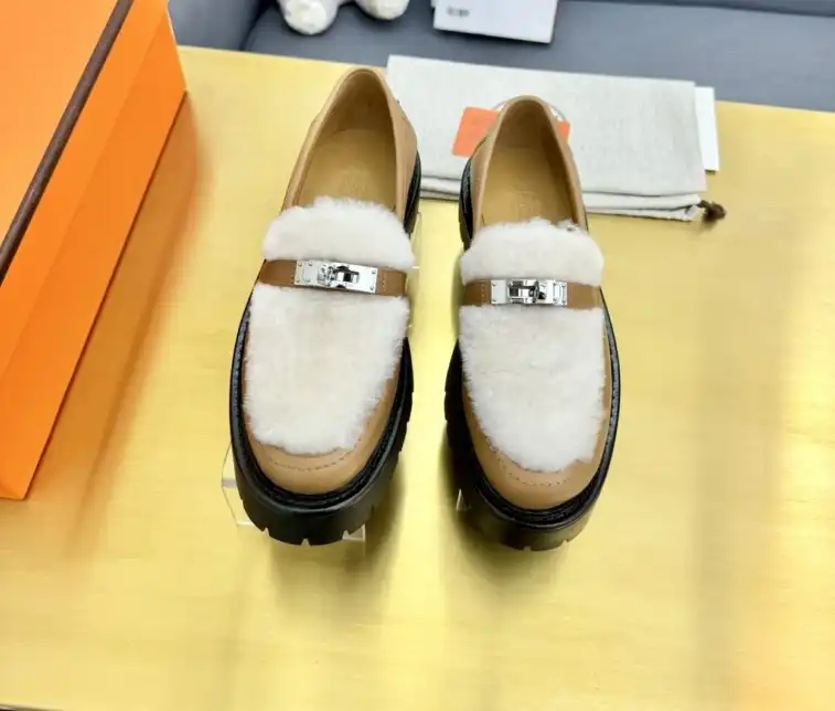 hype Hermes Leather Shoes