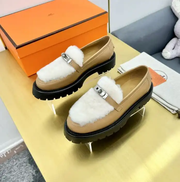 hype Hermes Leather Shoes