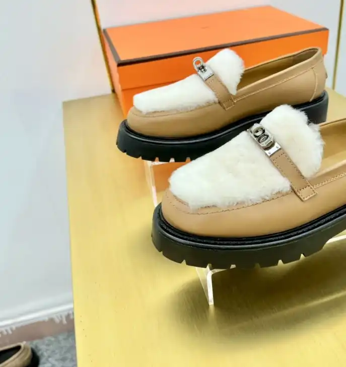 hype Hermes Leather Shoes