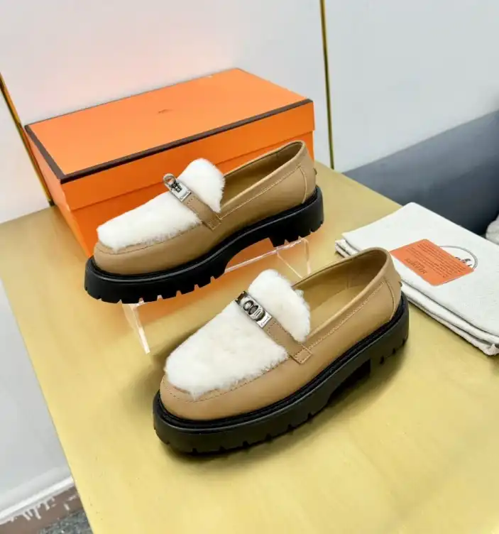 hype Hermes Leather Shoes