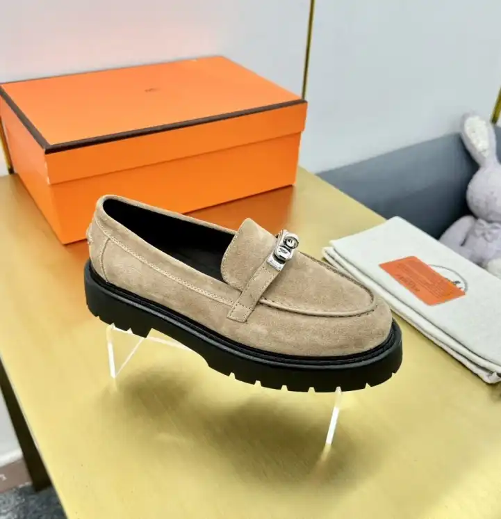 hype Hermes Leather Shoes